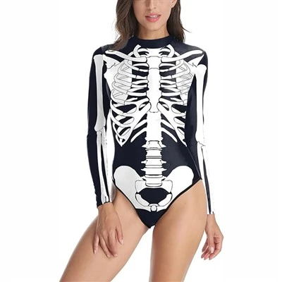 Skjelett jumpsuit for kvinner